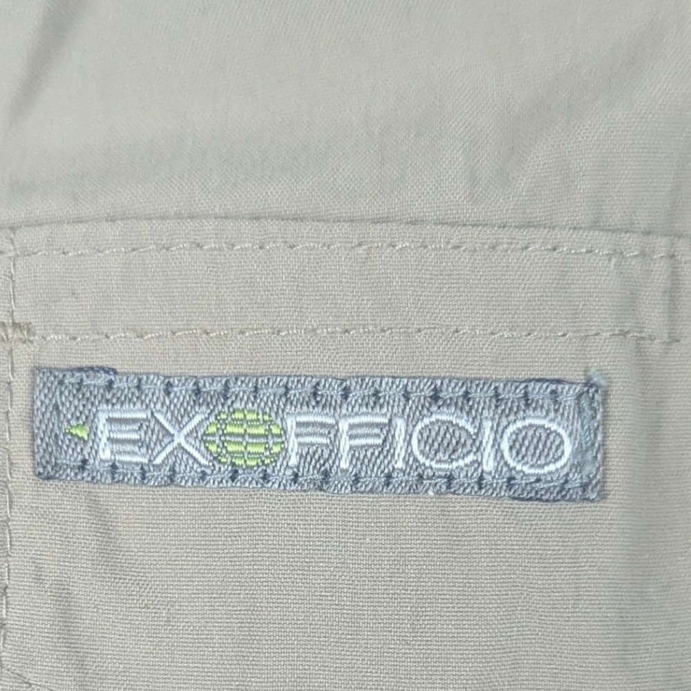 ExOfficio Mens 40 Olive Green Nylon Cargo Hiking Shorts Web Belt Quick Dry - Picture 8 of 12
